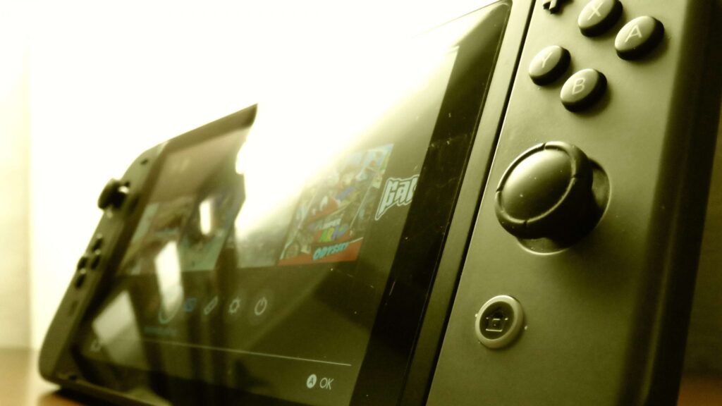 Imagem do console Nintendo Switch.