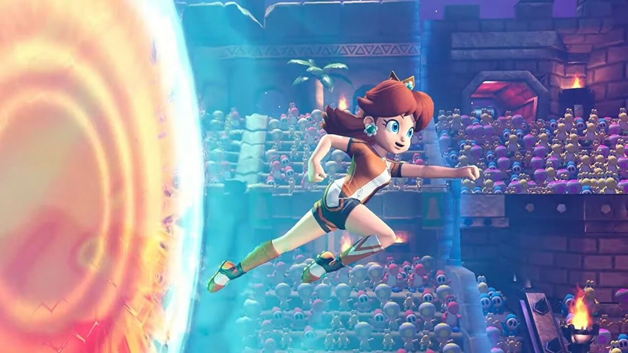 Daisy entra em campo em Mario Strikers: Battle League
