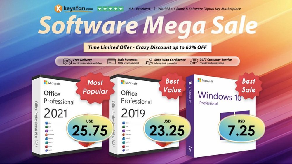 Obtenha acesso vitalício ao Microsoft Office Pro 2021 a partir de apenas US$10 e ao Windows 11 Pro na Keysfan